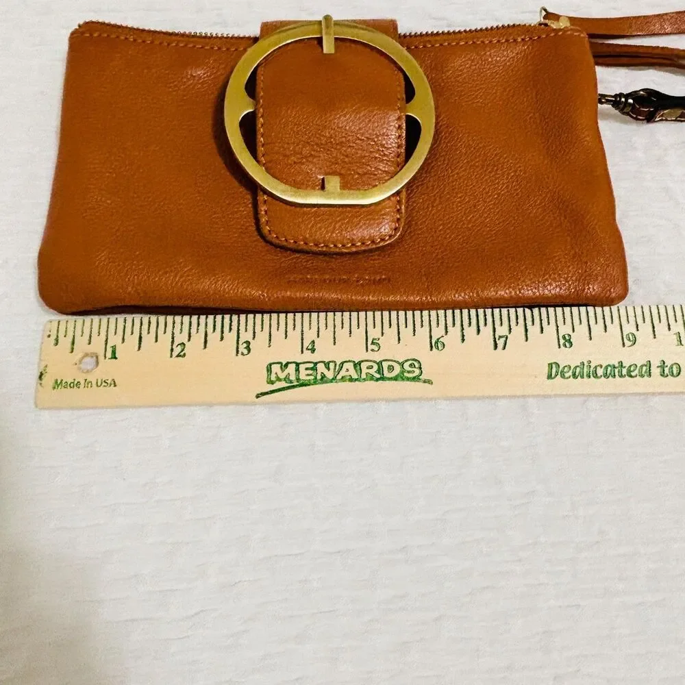Harbour 2nd Leather Clutch Wristlet Gold Buckle